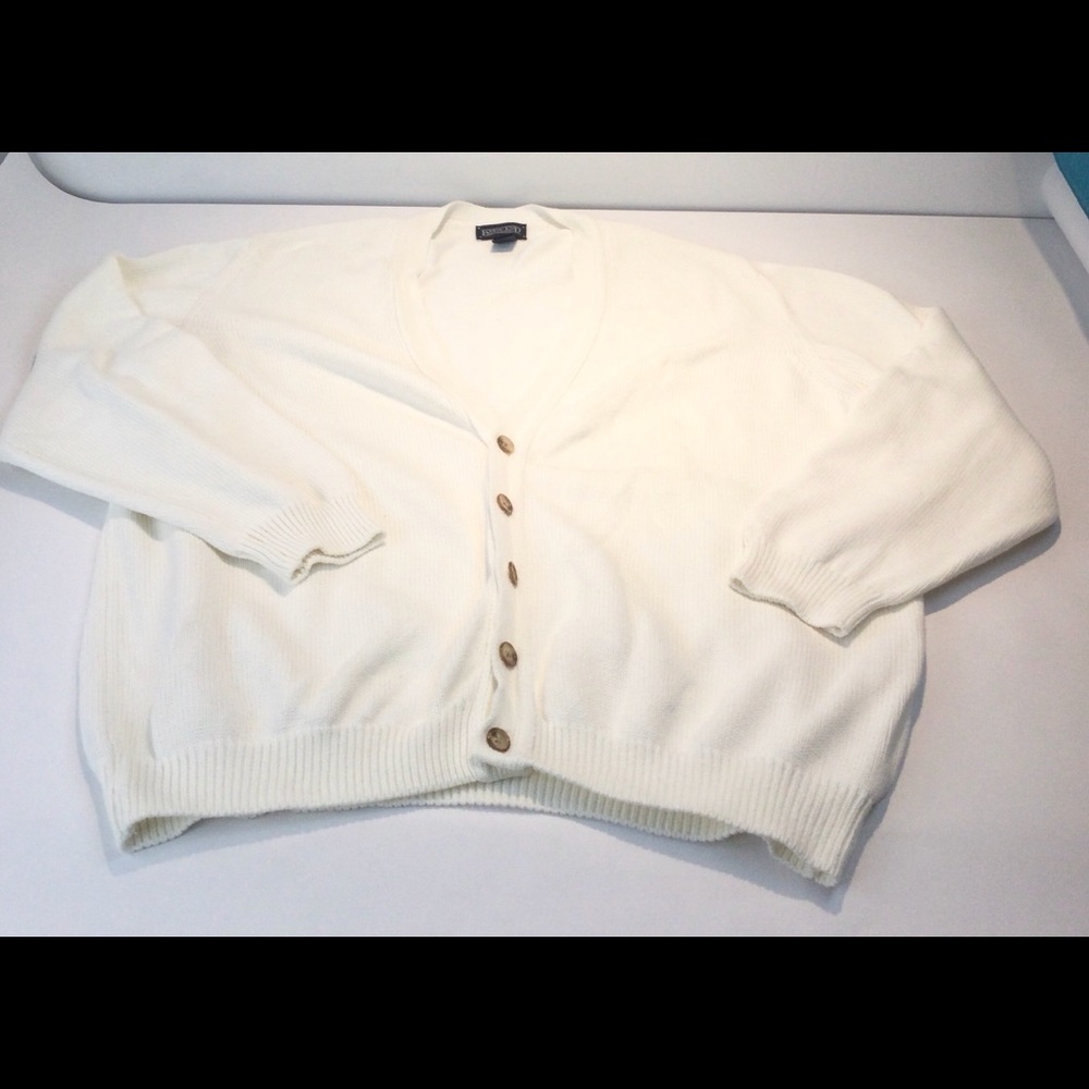 Lands End Men’s XL Cardigan button down cotton